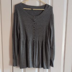 Apt. 9 Charcoal Button-Down Women's Sweater